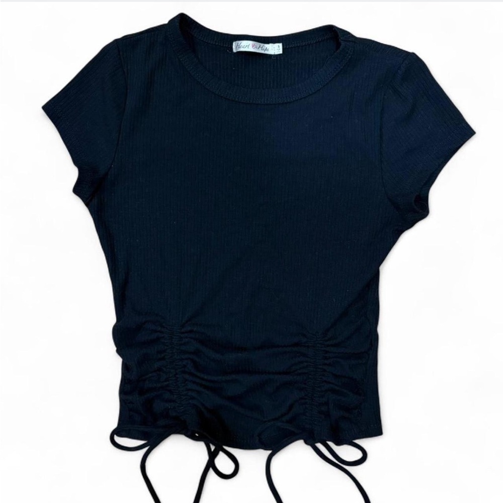 Black cropped top